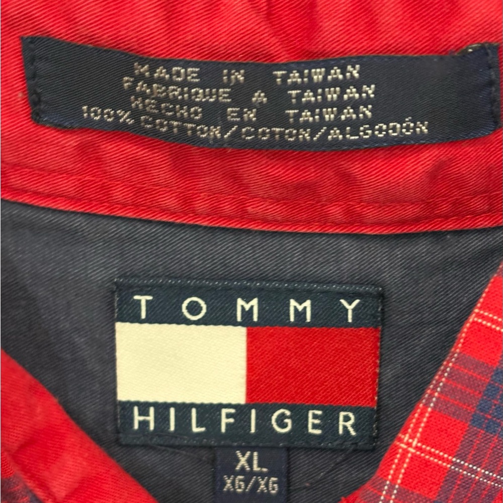 Tommy Hilfiger Men's Red Checkered Shirt - Picture 4 of 5